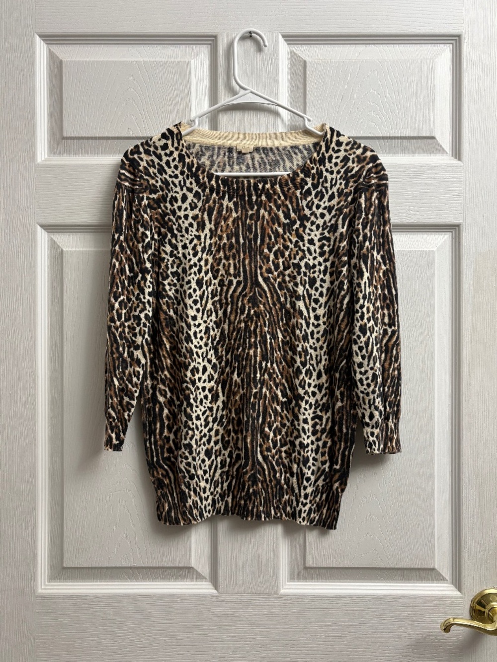Women's J. Crew Crewneck Cheetah Print Sweater